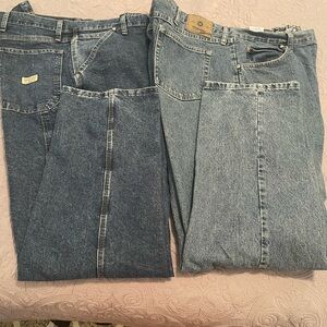 46x32 blue Jean wranglers relaxed and carpenter style